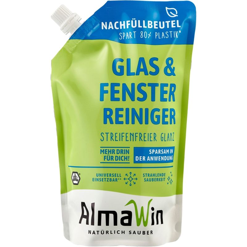 AlmaWin Glas & Fenster Reiniger Nachfüllbeutel - Produktbild