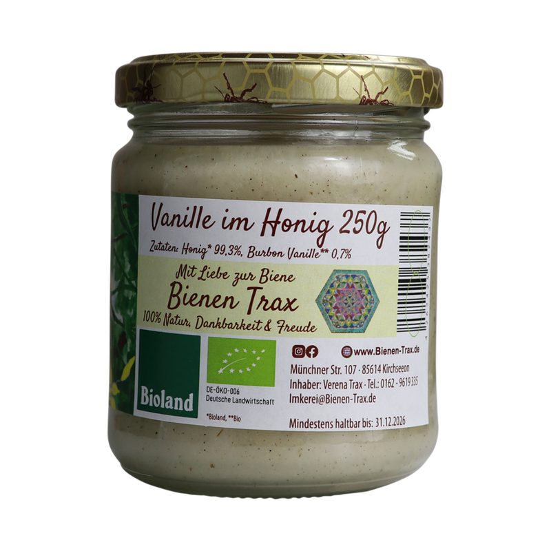Familienimkerei Bienen-Trax KT6x Vanille im Honig 250g - Produktbild