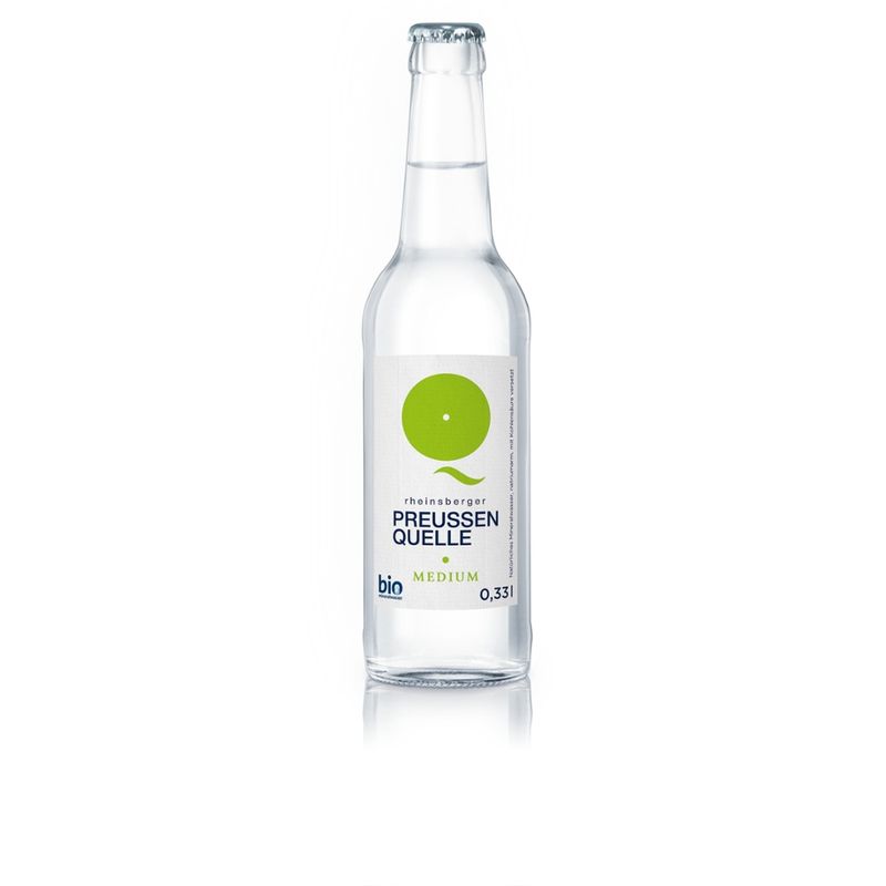 Rheinsberger PreussenQuelle Bio Mineralwasser 0,33 l medium - Produktbild