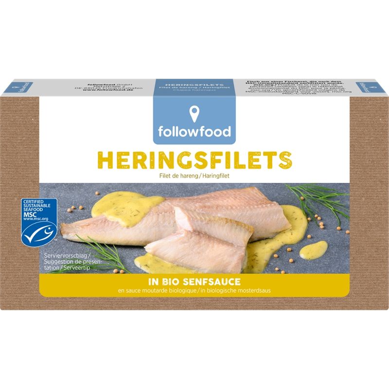 followfood Herings Filets in Bio Senfsauce aus nachhaltigem Wildfang - Produktbild