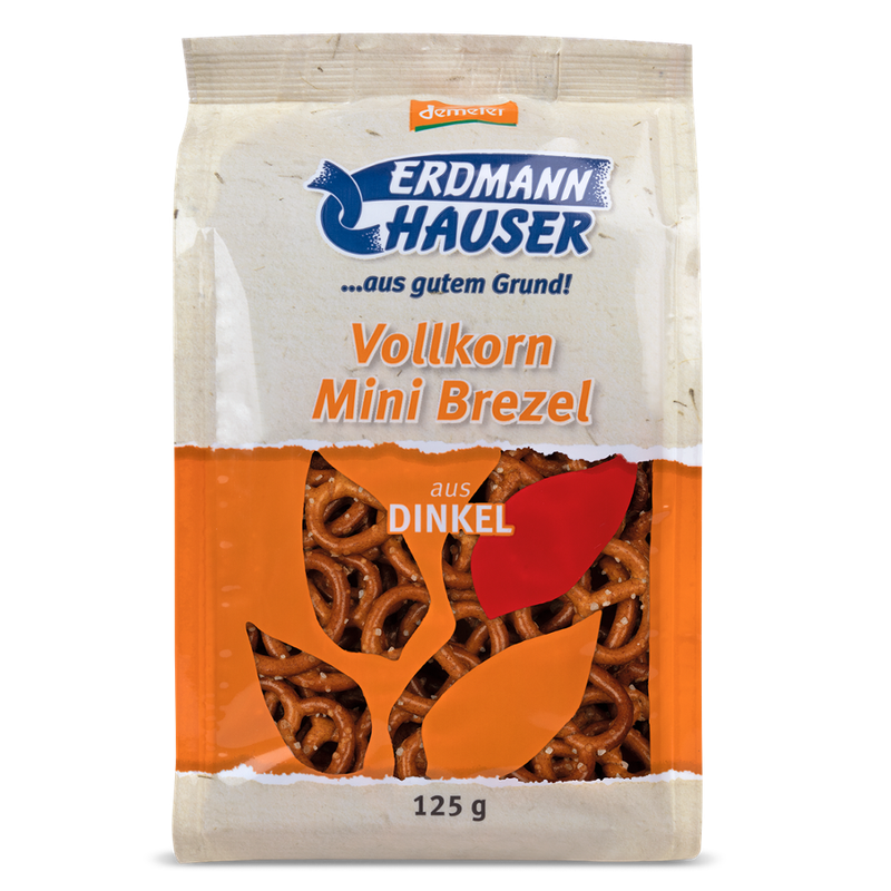 ErdmannHAUSER Getreideprodukte ErdmannHAUSER demeter Vollkorn Mini Brezel aus Dinkel - Produktbild