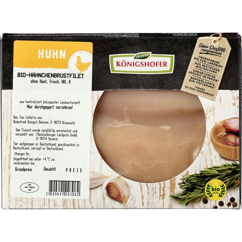 Königshofer Regional Brandenburg Hähnchenbrustfilet ohne Haut, frisch, 2 Stück - Produktbild