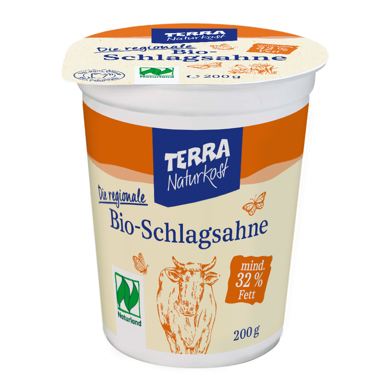 Terra Naturkost Handels KG Bio Schlagsahne im Becher 32% Fett - Produktbild
