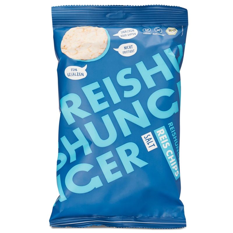 Reishunger Reis Chips, Salz, Bio, glutenfrei - Produktbild