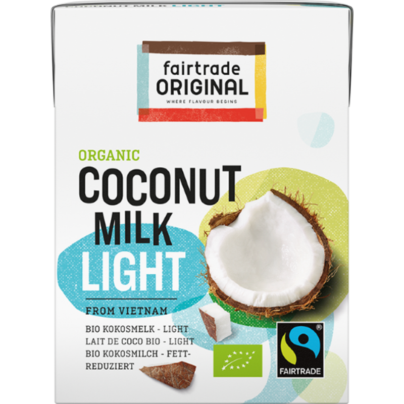 Fairtrade Original Fairtrade Originals Biologische Kokosmilch Light. 200 ml. - Produktbild
