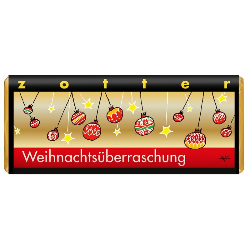 Zotter Schokolade Weihnachtsüberraschung - Karamell Nougat Crunch - Produktbild