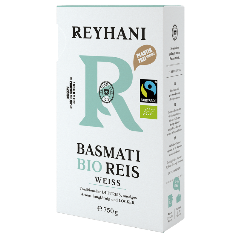 Reyhani Reyhani Bio Basmati weiß Fairtrade 750g 6er Karton - Produktbild