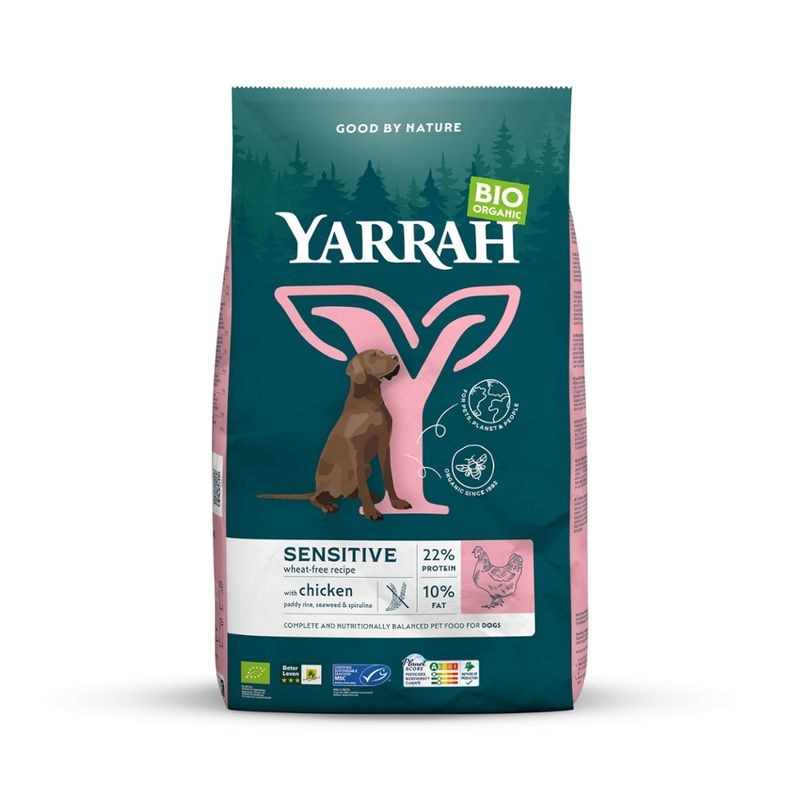 Yarrah Organic Petfood Yarrah Bio Hund Trockenfutter Erwachsene empfindlich Huhn & Reis - Produktbild