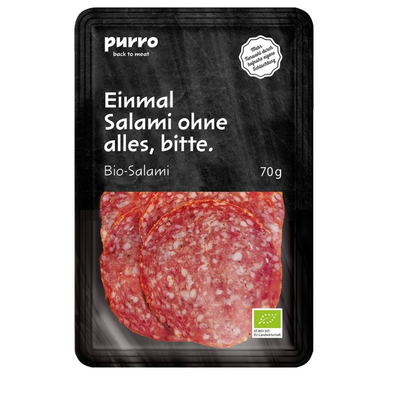 PURRO PUR BIO-Salami e70g GS/atmo - Produktbild