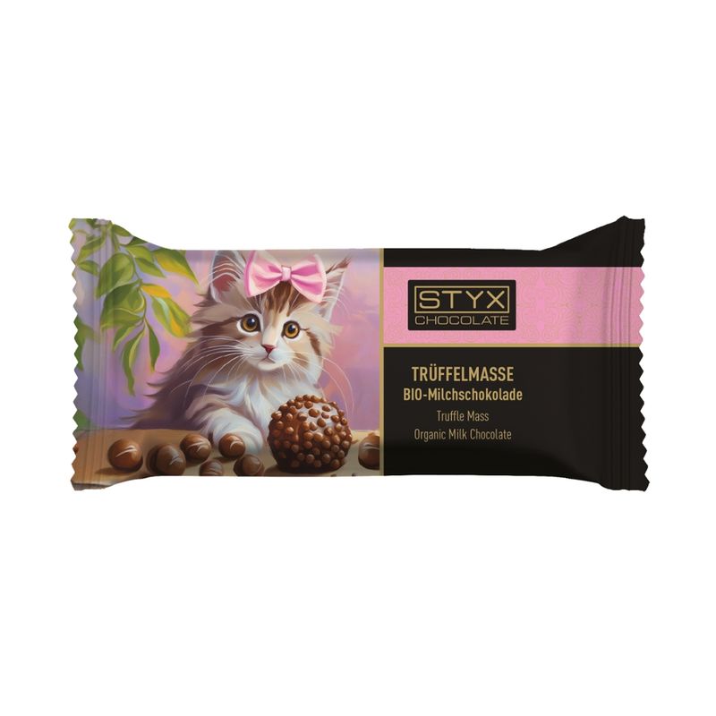 Styx Naturcosmetic BIO-Milchschokolade gefüllt mit 70% Trüffelmasse-Ganache, alkoholhältig 70g - Produktbild