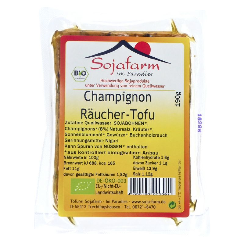 Sojafarm Champignon Räucher-Tofu - Produktbild