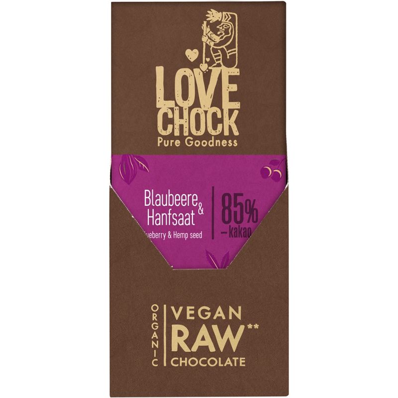 Lovechock B.V. Lovechock tablette Myrtille & Graines de Chanvre 85% - Produktbild