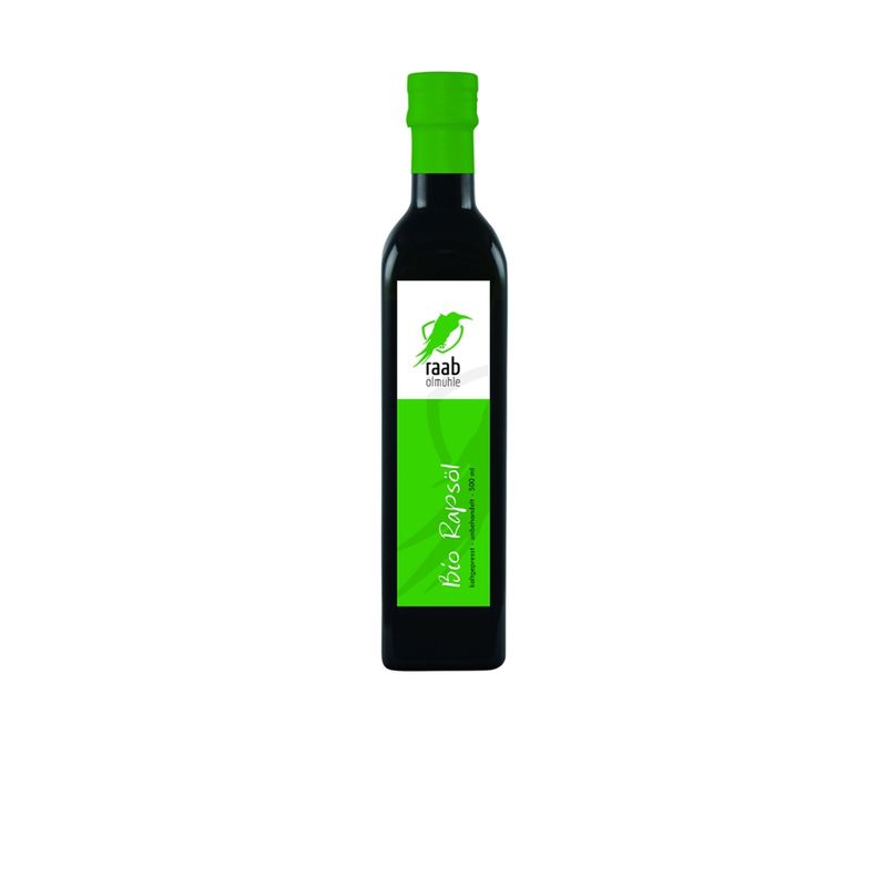 Ölmühle Raab Bio Rapsöl kaltgepresst 500ml - Produktbild