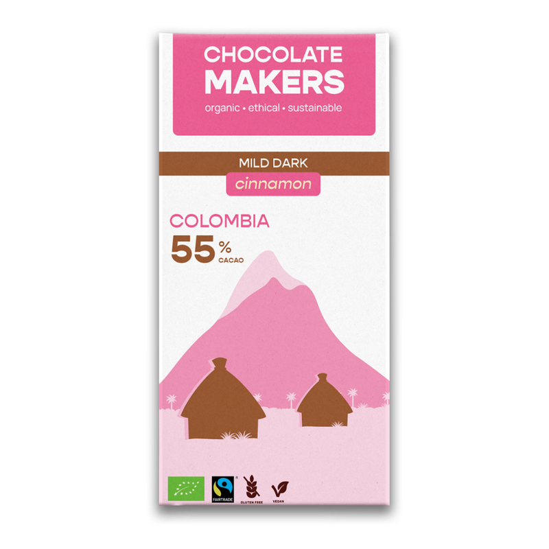 Chocolatemakers Kolumbien Mild Pur 55% Zimt - Produktbild