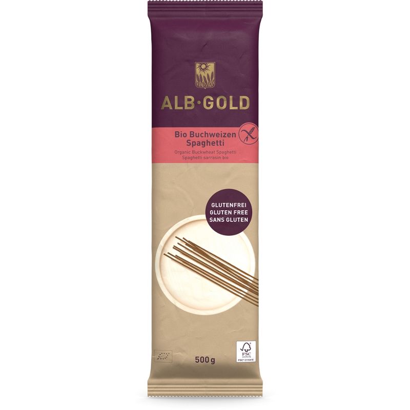 ALB-GOLD ALB-GOLD Bio Buchweizen Spaghetti 12x500g - Produktbild