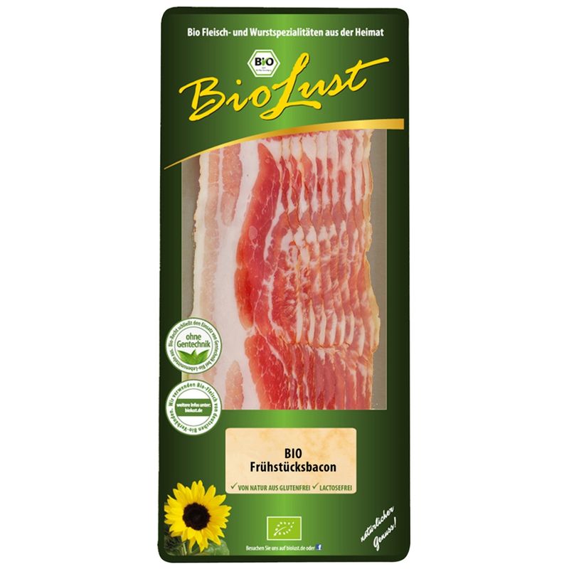 Biolust Bio Frühstücksbacon geschnitten - Produktbild