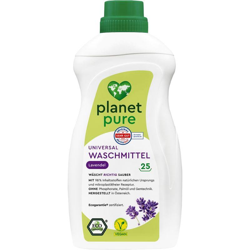 Planet Pure Universal Waschmittel Lavendel 25 Wl - Produktbild