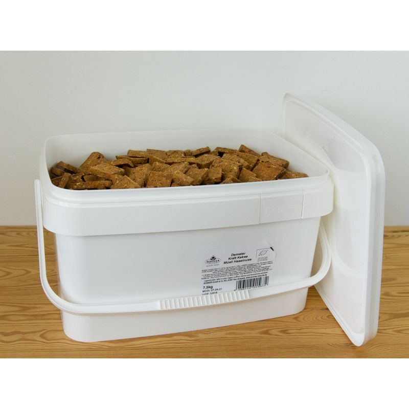 Sommer Demeter Dinkel Müsli Kekse mit Haselnüssen unverpackt im Eimer - Produktbild