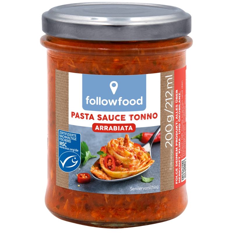 followfood MSC Pasta-Sauce Tonno Arrabiata - Produktbild