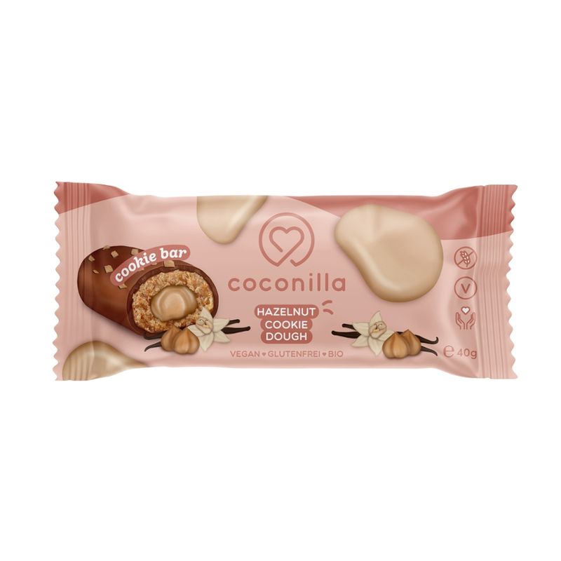 coconilla gefüllte Keksriegel umzogen mit Schokolade - Cookie Bar Hazelnut Cookie Dough - Produktbild