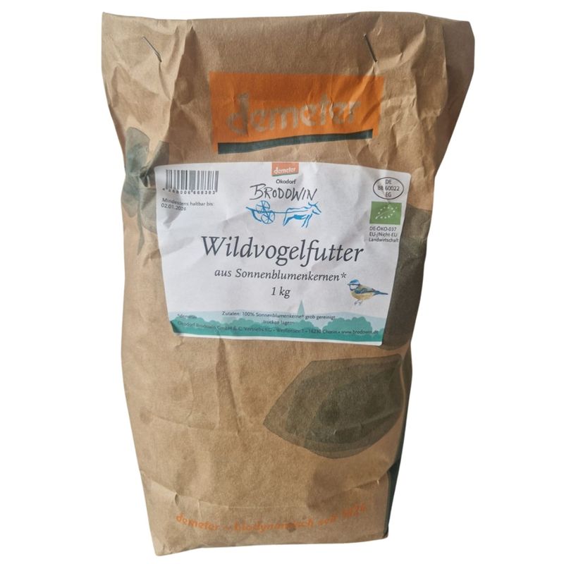 Ökodorf Brodowin Demeter Wildvogelfutter aus Sonnenblumenkernen grob gereinigt - Produktbild