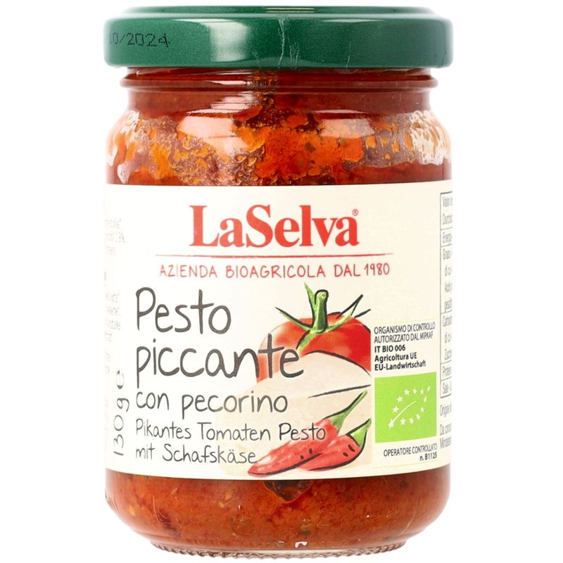 LaSelva Pikantes Tomaten Pesto mit Schafskäse - Pikante Tomatenwürzpaste - Produktbild