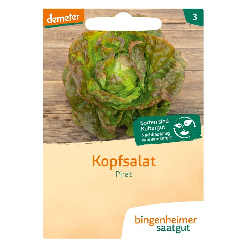 Bingenheimer Saatgut Pirat - Kopfsalat (Saatgut) - Produktbild