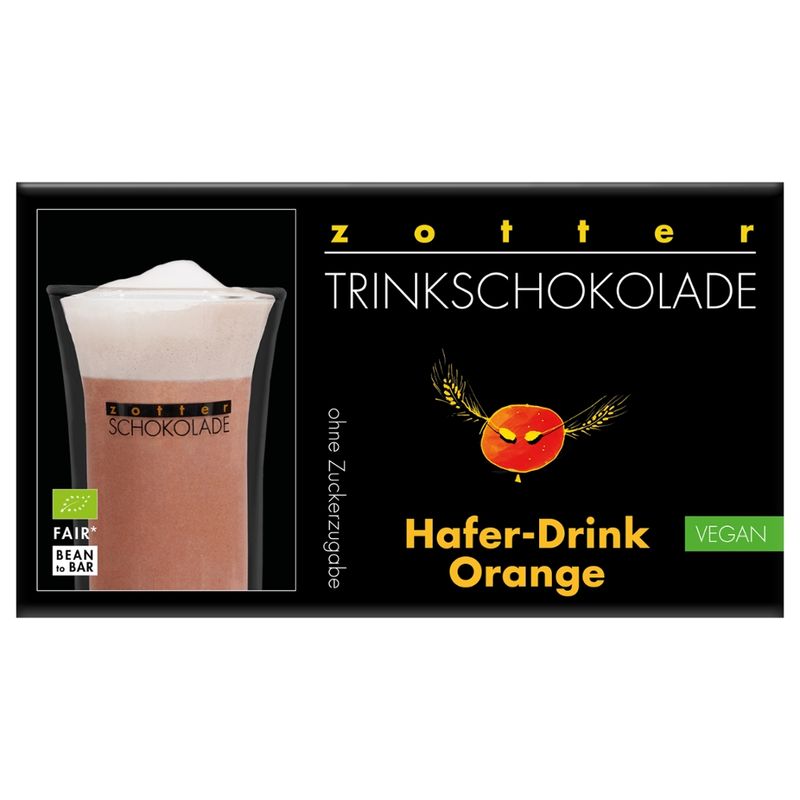 Zotter Schokolade Hafer-Drink Orange, ohne Zuckerzugabe - Produktbild