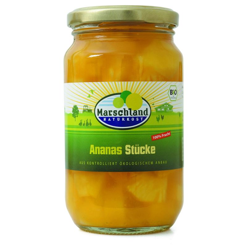 Marschland  Bio-Ananas Stücke 370 ml Gl. MARSCHLAND - Produktbild