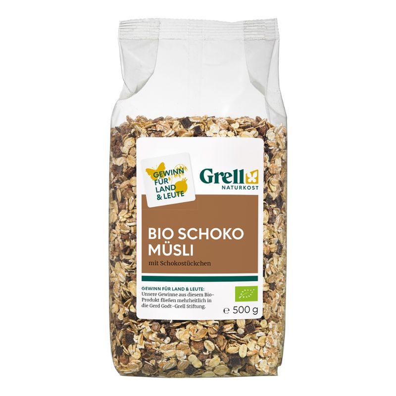 Grell Naturkost Schoko Müsli mit Schokostückchen - Produktbild