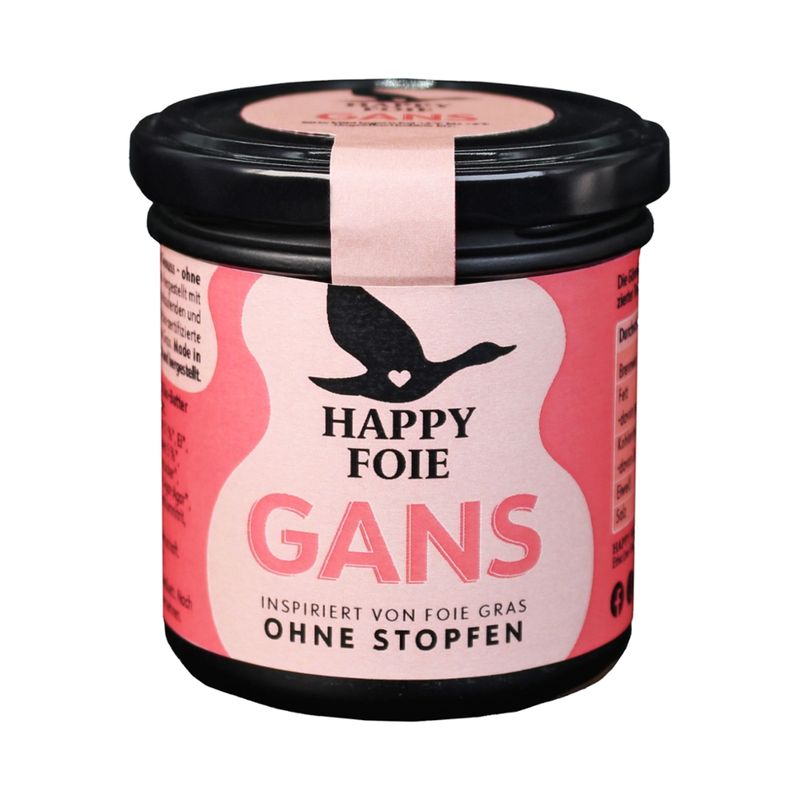 Happy Foie Happy Foie - Gans, bio ; Hergestellt mit großer Sorgfalt und der Leber von freilaufenden und glücklichen Tieren ist Happy Foie die bio-zertifizierte Alternative zu konventioneller Foie Gras. Kulinarischer Genuss ohne Stopfen und mit gutem Gewissen. - Produktbild