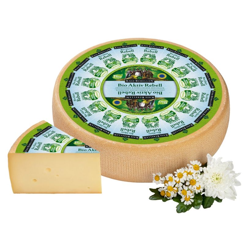 Käserebellen Bio Aktiv Rebell, Schnittkäse 35% Fett i.Tr., aus Bio-Bergbauern-Heumilch g.t.S., 1/2 Laib ca. 3 kg - Produktbild