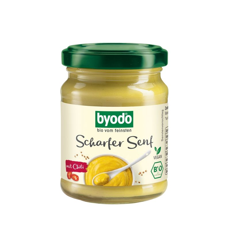 Byodo Byodo Hot Mustard, 125ml -  Creamy mustard with a fiery spiciness - Produktbild