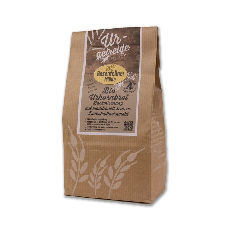 Rosenfellner Mühle & Naturkost Bio URkornbrot Backmischung 500g - Produktbild