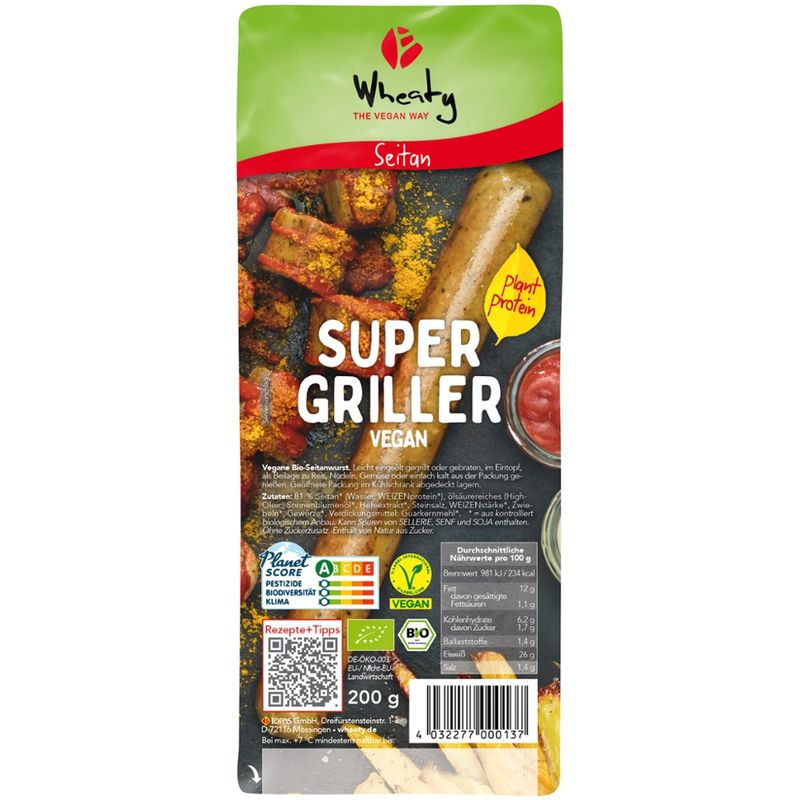 Wheaty Super Griller Vegan - Produktbild