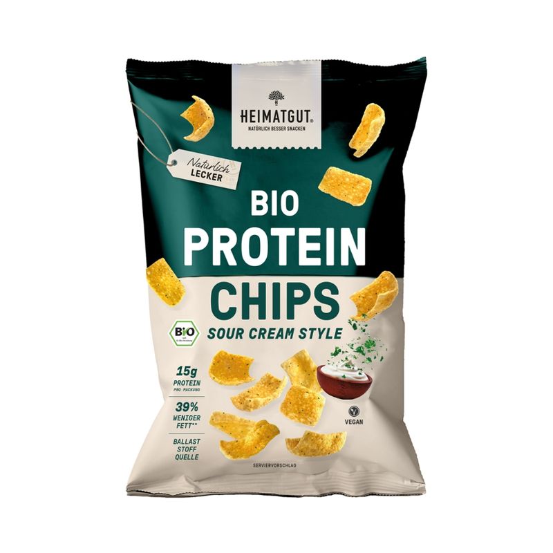 Heimatgut Heimatgut BIO Protein Chips Sour Cream Style, 68g - Produktbild