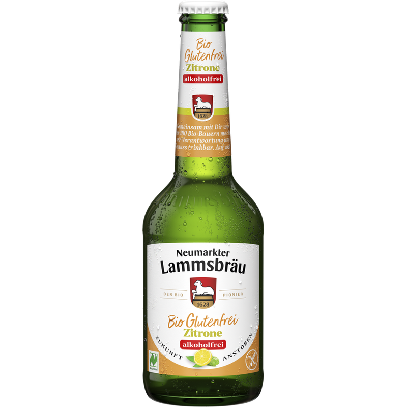 Neumarkter Lammsbräu Neumarkter Lammsbräu Bio Glutenfrei Zitrone alkoholfrei 0,33l - Produktbild