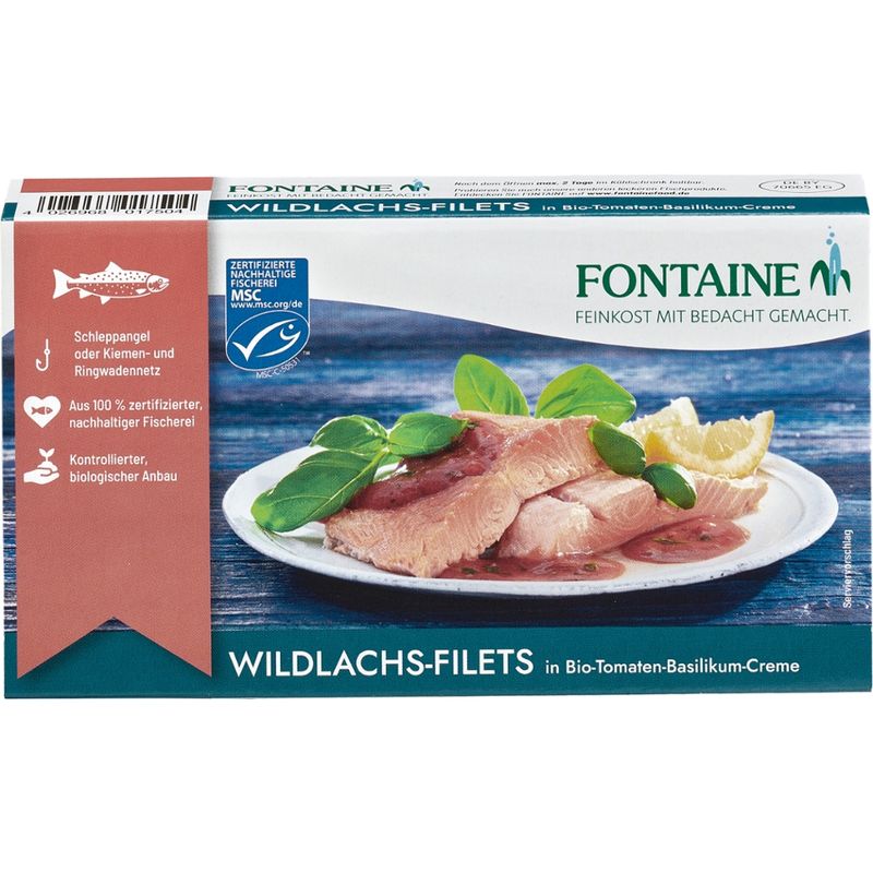 Fontaine Wildlachs-Filets in Bio-Tomaten-Basilikum-Creme - Produktbild