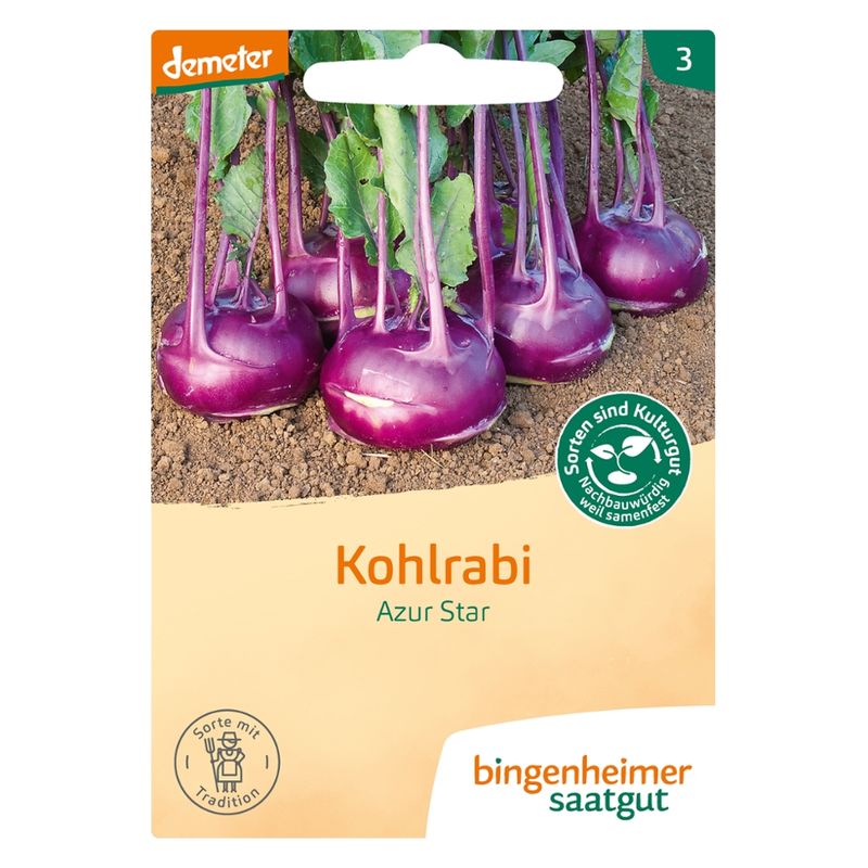 Bingenheimer Saatgut Azur Star - Kohlrabi (Saatgut) - Produktbild