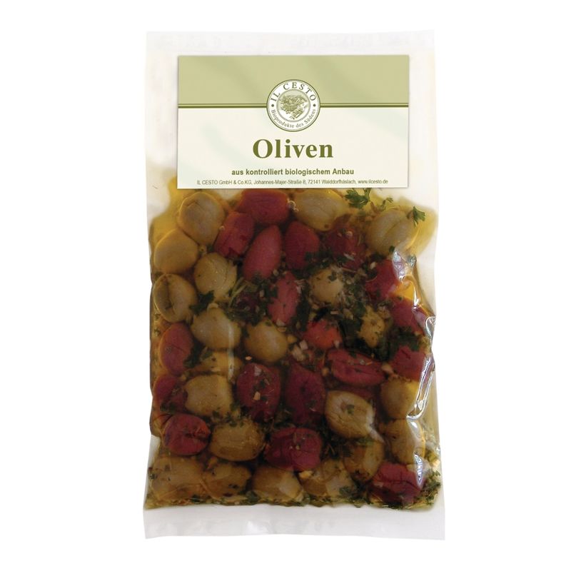 Il Cesto Oliven-Mix mariniert entsteint ohne Knoblauch - Produktbild