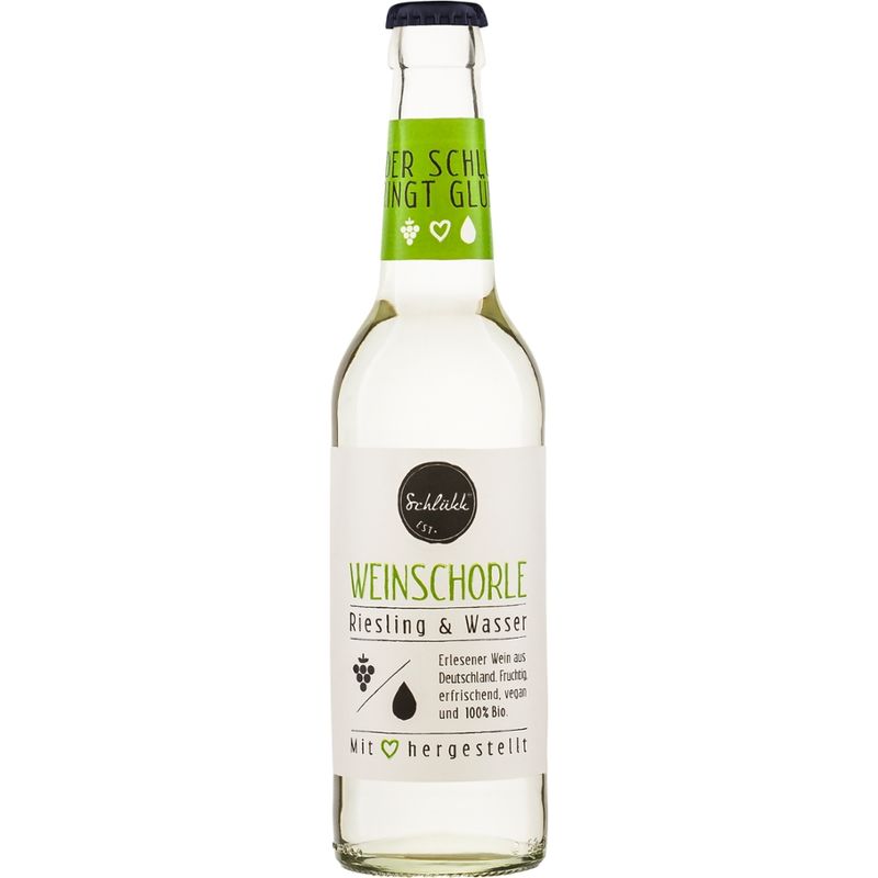 Riegel Eigenmarke SCHLÜKK - Rieslingschorle Mehrweg 0,33l - Produktbild