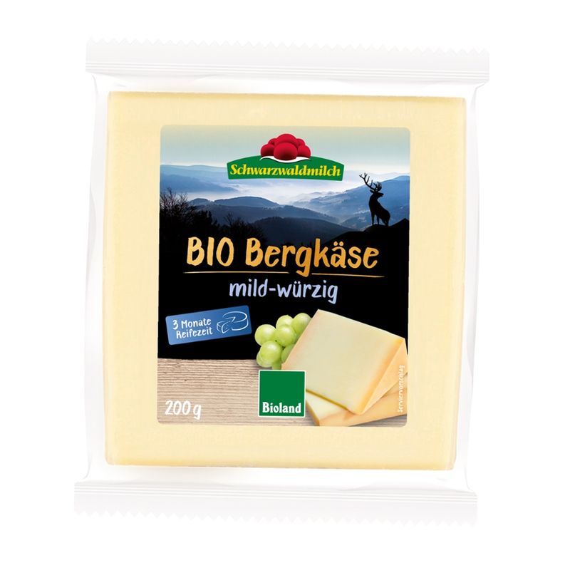 Schwarzwaldmilch BIO SWM BIO Bergkäse mild-würzig 45% 8x200G PG - Produktbild