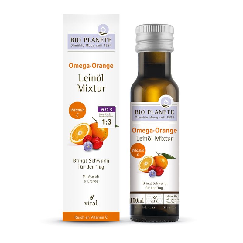 BIO PLANÈTE Omega Orange Leinöl-Mixtur - Produktbild