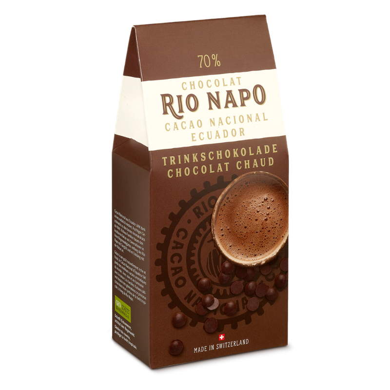 Rio Napo Grand Cru Waldschokolade Rio Napo Grand Cru Trinkschokolade 70%, Tropfen, 300g - Produktbild