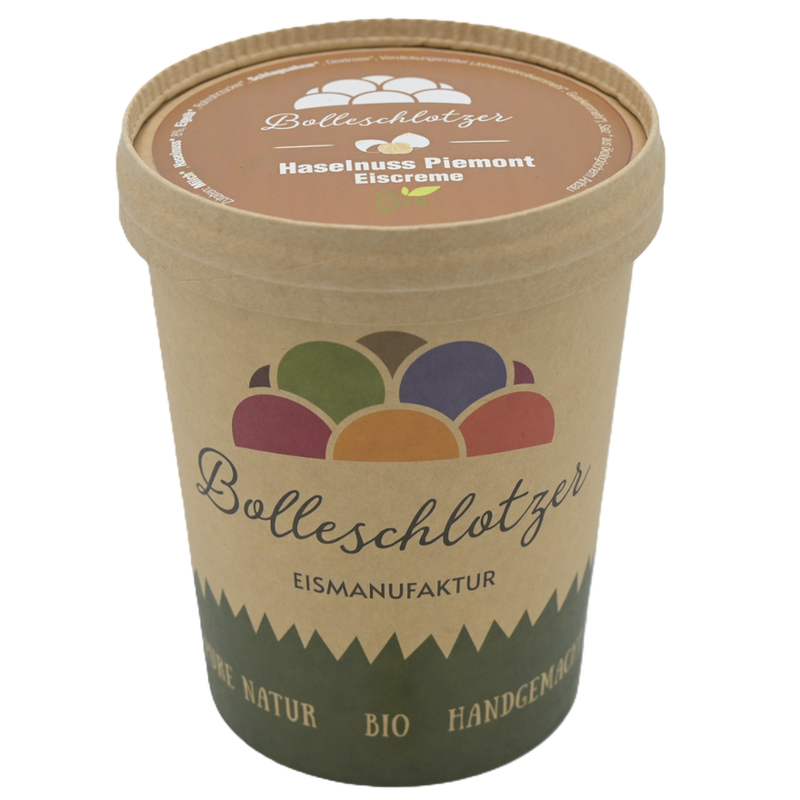 Bolleschlotzer Haselnuss Piemont Bio-Eis 425 ml Becher - Produktbild