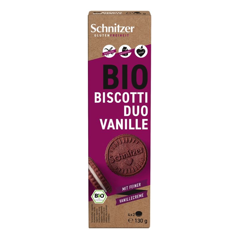 Schnitzer GLUTENFREIHEIT Bio Biscotti Duo Vanille - Produktbild