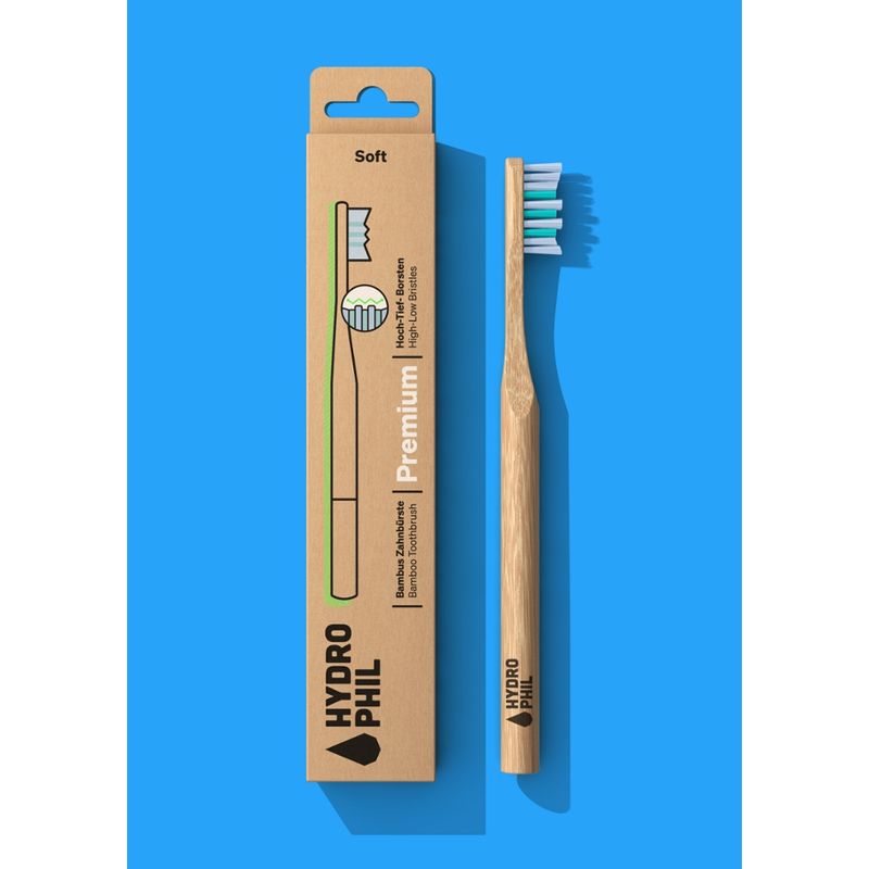 HYDROPHIL Hydrophil - Zahnbürste Premium soft / natur & carribean sea - Produktbild