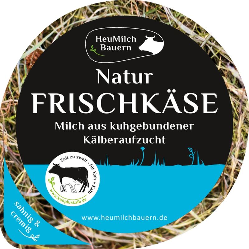 Demeter HeuMilchBauern Bio Heumilch-Frischkäse Natur 125 g Doppelrahmstufe 6 Becher im Karton - Produktbild