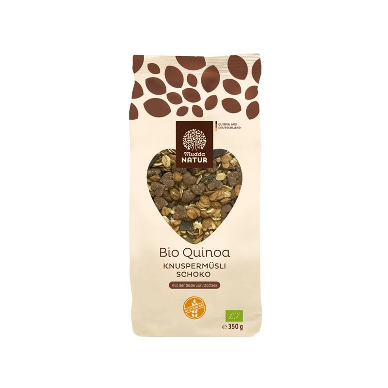 Mudda Natur Mudda Natur Bio Quinoa Knuspermüsli Schoko, 350 g - Produktbild