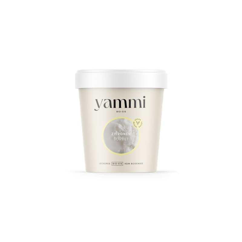 yammi BIO-EIS Zitronen Sorbet, Familienbecher - Produktbild